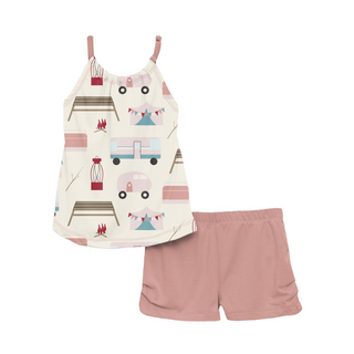 KicKee Pants Natural Camping Gathered Cami & Shorts Outfit Set, KicKee Pants, Cami & Shorts Outfit Set, CM22, KicKee Pants, KicKee Pants Gathered Cami & Shorts Outfit Set, KP Road Trip, Natur