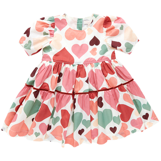 Pink Chicken Girls Julesy Dress - Vintage Hearts, Pink Chicken, cf-size-2y, cf-size-3y, cf-size-4y, cf-size-5y, cf-size-6y, cf-type-dress, cf-vendor-pink-chicken, Dress, Dress for Girls, Dres