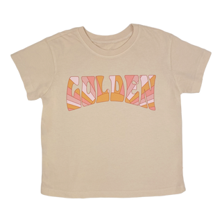 Tiny Whales Golden Girls Sand S/S Boxy Tee, Tiny Whales, Boxy Tee, cf-size-8y, cf-type-shirt, cf-vendor-tiny-whales, Golden, Made in the USA, Tiny Whales, Tiny Whales Boxy S/S Tee, Tiny Whale