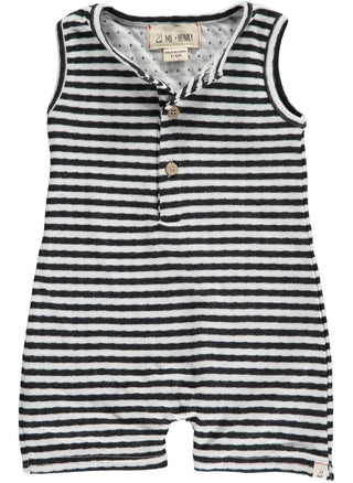 Me & Henry Black & White Stripe Playsuit, Me & Henry, Boys Clothing, Cyber Monday, Els PW 5060, Infant Boy Clothing, JAN23, Me & Henry, Me & Henry Navy Playsuit, Me & Henry Playsuit, Me and H