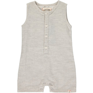 Me & Henry Pale Grey Sandy Playsuit, Me & Henry, Boys Clothing, cf-size-0-3-months, cf-size-18-24-months, cf-type-romper, cf-vendor-me-&-henry, CM22, Infant Boy Clothing, JAN23, Me & Henry, M