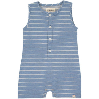 Me & Henry Blue & White Stripe Sandy Playsuit, Me & Henry, Boys Clothing, Infant Boy Clothing, JAN23, Me & Henry, Me & Henry Blue & White Stripe, Me & Henry Blue & White Stripe Sandy Playsuit