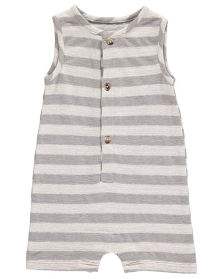 Me & Henry Grey Striped Playsuit, Me & Henry, Boys Clothing, Infant Boy Clothing, JAN23, Me & Henry, Me & Henry Grey Striped Romper, Me and Henry, Me and Henry Grey Striped Romper, Me and Hen