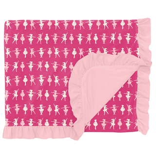 KicKee Pants Calypso Ballerina Double Ruffle Print Throw Blanket, KicKee Pants, Calypso Ballerina, KicKee, KicKee Pants, KicKee Pants Double Ruffle Print Throw Blanket, KicKee Spring Annivers