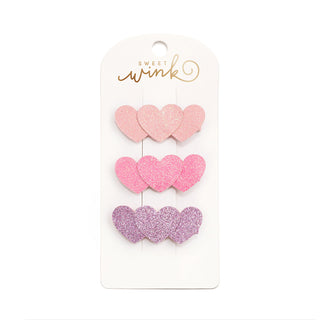 Sweet Wink Triple Heart 3pc Clip Set, Sweet Wink, Alligator Clip Hair Bow, cf-type-hair-bow, cf-vendor-sweet-wink, Clippie Hair Bow, Hair Bow, Hair Bow on Clippie, Hair Bows, JAN23, Sweet Win