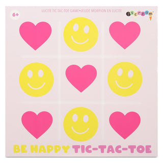 Iscream Happy Lucite Tic Tac Toe, Iscream, Board Game, Games, iScream, Iscream Game, Iscream tween, iscream-shop, Smile, Smiley, Smiley Face, Tic Tac Toe, Board Game - Basically Bows & Bowtie