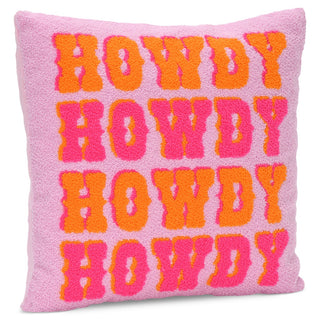 Iscream Howdy Cowgirl Chenille Pillow, Iscream, Chenille Pillow, Cowgirl, Gifts for Girls, Gifts for Tween, Howdy, Howdy Cowgirl, iScream, Iscream Chenille Pillow, iscream pillow, iscream-sho