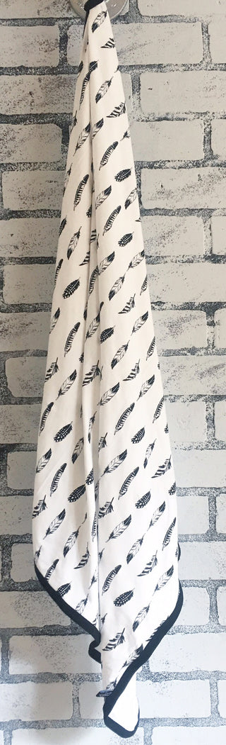 Peregrine Kidswear Feathers Everywhere Blanket, Peregrine Kidswear, Bamboo, Bamboo Blanket, Bamboo Swaddle, Bamboo Swaddling Balnket, Bamboo Swaddling Blanket, Black Friday, cf-type-blanket, 