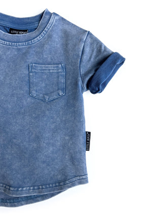 Little Bipsy Acid Wash Tee - Navy, Little Bipsy Collection, Acid Wash Tee, cf-size-0-3-months, cf-type-tee, cf-vendor-little-bipsy-collection, LBSS23, Little Bipsy, Little Bipsy Acid Wash Tee