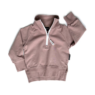 Little Bipsy Zip Pullover - Dusty Plum, Little Bipsy Collection, cf-size-0-3-months, cf-size-12-18-months, cf-type-pullover, cf-vendor-little-bipsy-collection, CM22, Dusty Plum, JAN23, LBSS22