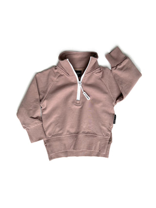 Little Bipsy Zip Pullover - Dusty Plum, Little Bipsy Collection, cf-size-0-3-months, cf-size-12-18-months, cf-type-pullover, cf-vendor-little-bipsy-collection, CM22, Dusty Plum, JAN23, LBSS22