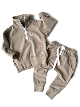 Little Bipsy Zip Pullover - Sand, Little Bipsy Collection, CM22, JAN23, LBSS22, Little Bipsy, Little Bipsy Collection, Little Bipsy Pullover, Little Bipsy Sand, Little Bipsy Zip Pullover, San