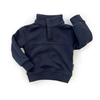 Little Bipsy Mock Neck Pullover - Navy, Little Bipsy Collection, LBSS23, Little Bipsy, Little Bipsy Collection, Little Bipsy Mock Neck Pullover, Little Bipsy Pullover, Mock Neck Pullover, Nav