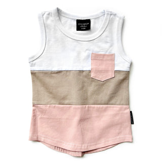 Little Bipsy Block Pocket Tank - Sun Kissed, Little Bipsy Collection, cf-size-12-18-months, cf-size-18-24-months, cf-size-3-6-months, cf-type-tank, cf-vendor-little-bipsy-collection, CM22, JA