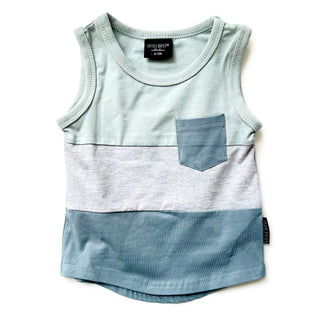 Little Bipsy Block Pocket Tank - Waves, Little Bipsy Collection, JAN23, LBSS22, Little Bipsy, Little Bipsy Block Pocket Tank, Little Bipsy Block Pocket Tank - Waves, Little Bipsy Pocket Tank,