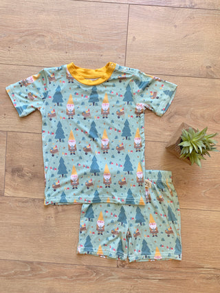 Kozi & Co Garden Gnome S/S Pajama Set with Shorts, Kozi & co, cf-size-2t, cf-type-pajama-set, cf-vendor-kozi-&-co, CM22, Els PW 5060, Kozi, Kozi & Co, Kozi & Co Garden Gnome, Kozi & Co Garden