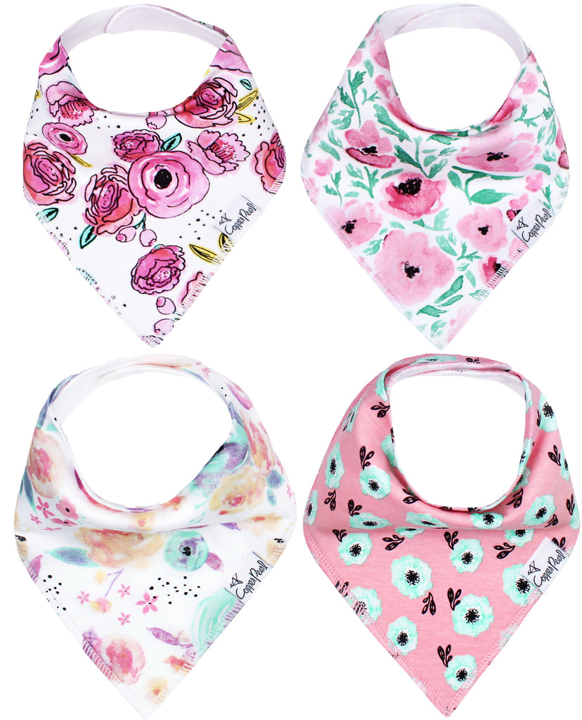 Copper Pearl Bloom Bandana Bib Set | Basically Bows & Bowties