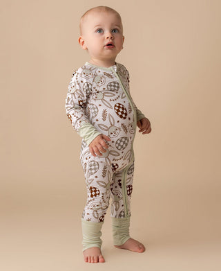 In My Jammers Mint Bunny Zipper Romper, In My Jammers, Bamboo, Bamboo Pajamas, cf-size-12-18-months, cf-size-18-24-months, cf-size-3-6-months, cf-size-6-9-months, cf-type-pajamas, cf-vendor-i