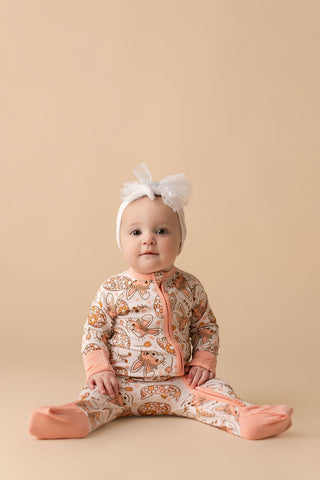 In My Jammers Boho Bunny Zipper Romper, In My Jammers, Bamboo, Bamboo Pajamas, cf-size-0-3-months, cf-size-12-18-months, cf-size-18-24-months, cf-size-3-6-months, cf-size-6-9-months, cf-size-