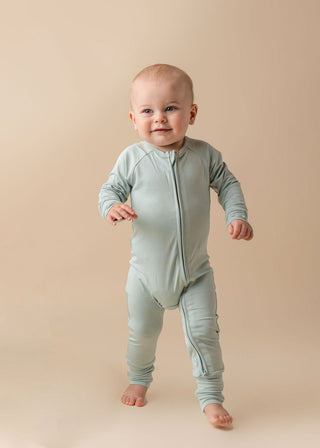 In My Jammers Solid Seafoam Zipper Romper, In My Jammers, Bamboo, Bamboo Pajamas, cf-size-12-18-months, cf-size-18-24-months, cf-size-2t, cf-size-9-12-months, cf-type-pajamas, cf-vendor-in-my