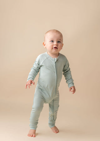 In My Jammers Solid Seafoam Zipper Romper, In My Jammers, Bamboo, Bamboo Pajamas, cf-size-12-18-months, cf-size-18-24-months, cf-size-2t, cf-size-9-12-months, cf-type-pajamas, cf-vendor-in-my