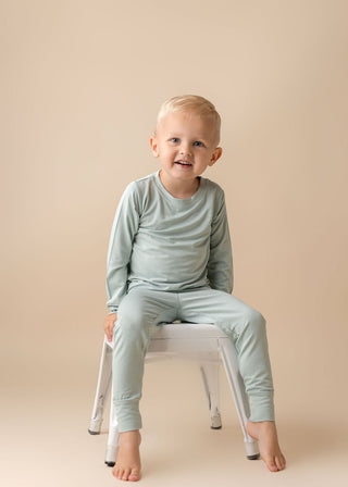 In My Jammers Solid Seafoam L/S 2pc PJ Set, In My Jammers, Bamboo, Bamboo Pajamas, cf-size-2t, cf-size-3t, cf-size-4t, cf-size-5t, cf-size-6t, cf-type-pajamas, cf-vendor-in-my-jammers, In My 