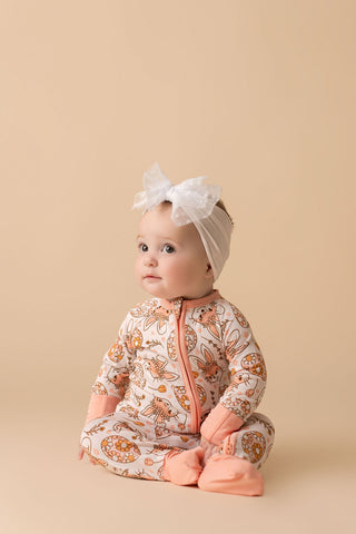 In My Jammers Boho Bunny Zipper Romper, In My Jammers, Bamboo, Bamboo Pajamas, cf-size-0-3-months, cf-size-12-18-months, cf-size-18-24-months, cf-size-3-6-months, cf-size-6-9-months, cf-size-