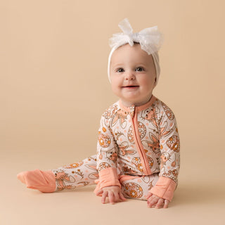 In My Jammers Boho Bunny Zipper Romper, In My Jammers, Bamboo, Bamboo Pajamas, cf-size-0-3-months, cf-size-12-18-months, cf-size-18-24-months, cf-size-3-6-months, cf-size-6-9-months, cf-size-