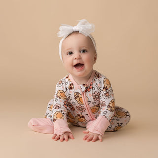 In My Jammers Groovy Chick Zipper Romper, In My Jammers, Bamboo, Bamboo Pajamas, cf-size-12-18-months, cf-size-18-24-months, cf-type-pajamas, cf-vendor-in-my-jammers, Convertible, Convertible