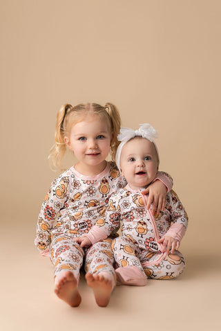 In My Jammers Groovy Chick L/S 2pc PJ Set, In My Jammers, Bamboo, Bamboo Pajamas, Boho Bunny, cf-size-4t, cf-size-5t, cf-type-pajamas, cf-vendor-in-my-jammers, Easter, Easter Basket Ideas, Ea