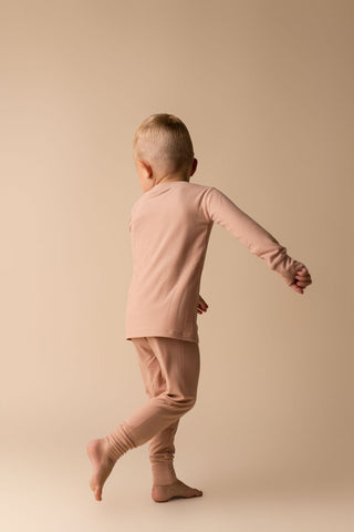 In My Jammers Solid Desert Ribbed L/S 2pc PJ Set, In My Jammers, Bamboo, Bamboo Pajamas, cf-size-2t, cf-size-3t, cf-size-4t, cf-size-5t, cf-size-6t, cf-size-7-8y, cf-type-pajamas, cf-vendor-i