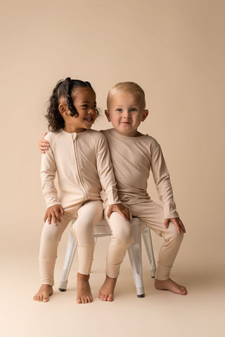 In My Jammers Solid Nude Ribbed L/S 2pc PJ Set, In My Jammers, Bamboo, Bamboo Pajamas, cf-size-3t, cf-size-4t, cf-size-5t, cf-size-6t, cf-size-7-8y, cf-type-pajamas, cf-vendor-in-my-jammers, 