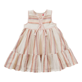 Pink Chicken Jade Dress - Rainbow Stripe, Pink Chicken, Pink Chicken, Pink Chicken Jade Dress, Pink Chicken Rainbow Stripe, Pink Chicken Resort 2021, Dress - Basically Bows & Bowties