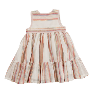 Pink Chicken Jade Dress - Rainbow Stripe, Pink Chicken, Pink Chicken, Pink Chicken Jade Dress, Pink Chicken Rainbow Stripe, Pink Chicken Resort 2021, Dress - Basically Bows & Bowties