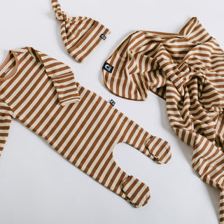 RAGS Newborn Bundle - Camel & Turtledove Stripe, RAGS, Baby Girl Baby Shower Gift, Baby Shower Gift, Boy Baby Shower Gift, CM22, Gender Neutral, Gender Neutral Baby Gift, Gender Neutral Footi