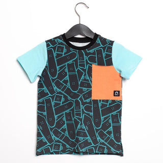 RAGS Short Sleeve Big Pocket Kids Tee - Skateboard Jungle, RAGS, CM22, MovingSummer2022, RAGS, RAGS Short Sleeve Big Pocket Kids Tee - Skateboard Jungle, Rags T-shirt, Rags Tee, Rags to Rache