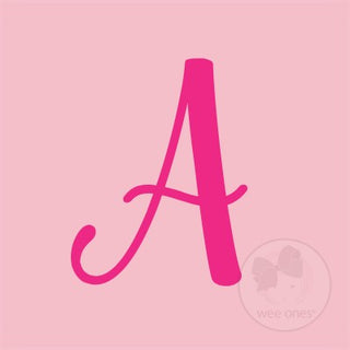 King Light Pink w/Hot Pink Monogram Hair Bow on Clippie, Wee Ones, Alligator Clip, Alligator Clip Hair Bow, cf-type-hair-bow, cf-vendor-wee-ones, Clippie, Grosgrain, Hair Bow, Initial, Initia