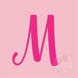 Mini Light Pink w/Hot Pink Monogram Hair Bow on Clippie, Wee Ones, Alligator Clip, Alligator Clip Hair Bow, cf-type-hair-bow, cf-vendor-wee-ones, Clippie, Grosgrain, Hair Bow, Initial, Initia