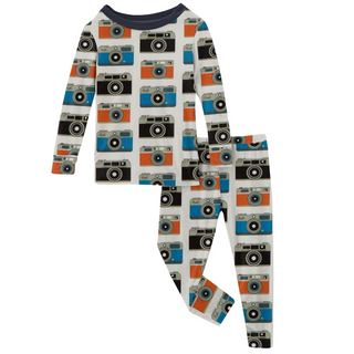 KicKee Pants Mom's Camera L/S Pajama Set, KicKee Pants, cf-size-2t, cf-type-pajama-set, cf-vendor-kickee-pants, CM22, KicKee, KicKee Pants, KicKee Pants First Day of School, KicKee Pants L/S 