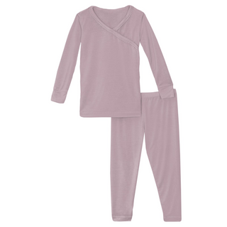 KicKee Pants Solid Sweet Pea L/S Scallop Kimono Pajama Set, KicKee Pants, cf-size-2t, cf-type-footie, cf-vendor-kickee-pants, CM22, Footie, KicKee, KicKee Pants, KicKee Pants Kimono Pajama Se