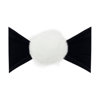 Baby Bling Black / White Luxe Fur Pom Headband, Baby Bling, Baby Bling, Baby Bling Bows, baby bling fur pom, Baby Bling Fur Pom Headband, Baby Bling Headband, Baby Bling Headbands, Baby Bling