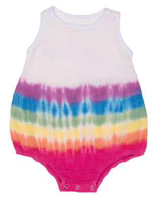 Fairwell Terra Romper in Lilac Rainbow, Fairwell, CM22, Fairwell, Fairwell Kids Clothing, Fairwell Lilac Rainbow, Fairwell Terra Romper, Fairwell Terra Romper in Lilac Rainbow, Fairwell Tie D