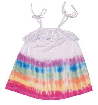 Fairwell Traveler Dress in Lilac Rainbow, Fairwell, CM22, Dress, Dresses, Fairwell, Fairwell Dress, Fairwell Kids Clothing, Fairwell Lilac Rainbow, Fairwell Rainbow Tie Dye, Fairwell Tie Dye,