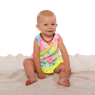 Fairwell Terra Romper in Neon Spiral, Fairwell, CM22, Fairwell, Fairwell Kids Clothing, Fairwell Neon Spiral, Fairwell Terra Romper, Fairwell Terra Romper in Neon Spiral, Fairwell Tie Dye, Fa