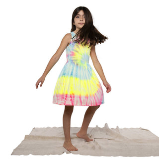 Fairwell Dancer Dress in Neon Spiral, Fairwell, CM22, Dress, Dresses, Fairwell, Fairwell Dancer Dress, Fairwell Dancer Dress in Neon Spiral, Fairwell Dress, Fairwell Kids Clothing, Fairwell N