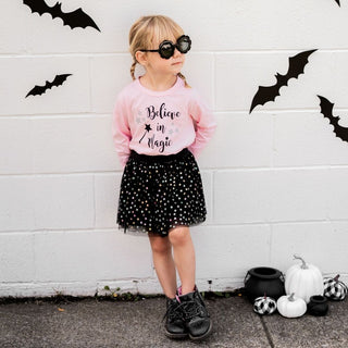 Believe in Magic Pink L/S Tee, Sweet Wink, Believe in Magic Pink L/S Tee, cf-size-3t, cf-size-4t, cf-size-5-6y, cf-type-tee, cf-vendor-sweet-wink, CM22, Halloween, Halloween Shirt, Halloween 