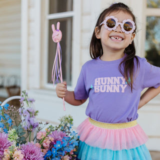 Sweet Wink Hunny Bunny S/S Lavender Tee, Sweet Wink, cf-size-12-18-months, cf-size-2t, cf-size-3t, cf-size-5-6y, cf-type-tee, cf-vendor-sweet-wink, Easter, Easter Tee, EB Girls, Gingham Bunny