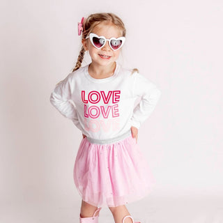 LOVE, LOVE, LOVE L/S White Tee, Sweet Wink, cf-size-4t, cf-type-tee, cf-vendor-sweet-wink, CM22, JAN23, LOVE LOVE LOVE L/S White Tee, Sweet Wink, Sweet Wink LOVE LOVE LOVE L/S White Tee, Swee