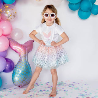 Mermaid Tail Ombre S/S White Tee, Sweet Wink, cf-size-2t, cf-type-tee, cf-vendor-sweet-wink, CM22, JAN23, Mermaid, Mermaid Tail Ombre S/S White Tee, Mermaid Tee, Sweet Wink, Sweet Wink Mermai