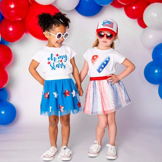 Patriotic Bow Flag Trucker Hat, Sweet Wink, 4th of July, 4th of July Hair Accessory, Girls Hat, Hat for Girls, JAN23, Patriotic, Patriotic Bow Flag Trucker Hat, Patriotic Hat, Sweet Wink, Swe